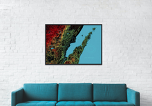 Load image into Gallery viewer, Northeast Wisconsin Colorful Contour Map Print