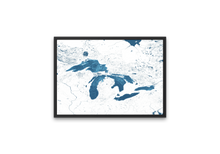 Load image into Gallery viewer, Great Lakes Map Print