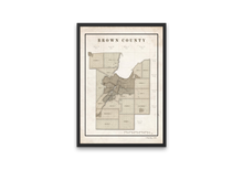 Load image into Gallery viewer, Brown County Wisconsin Vintage-Style Map Print