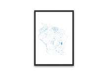 Load image into Gallery viewer, Hydrography of Wisconsin Map Print