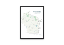 Load image into Gallery viewer, Wisconsin State Parks Map Print