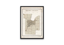 Load image into Gallery viewer, Brown County Wisconsin Vintage-Style Map Print
