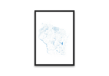 Load image into Gallery viewer, Hydrography of Wisconsin Map Print
